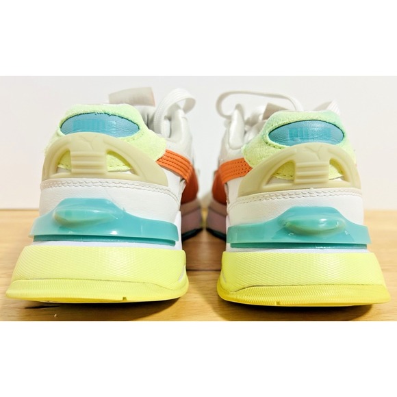 PUMA Mirage Sport Remix Sneakers Women's 7 White Orange Teal 384074-02 - Picture 3 of 11